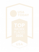 USA Today Top Workplaces 2026 badge with the word “USA” at the bottom.